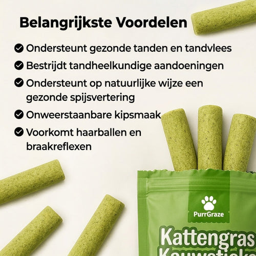 PurrGraze Kattengras Kauwsticks [Vandaag 2 + 1 gratis]